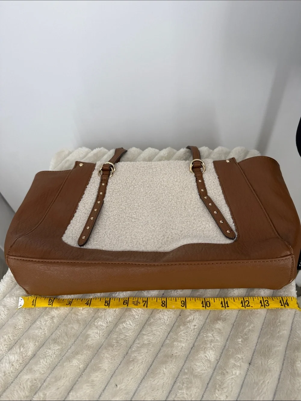Jessica Simpson Vienna Tote in Brown and Sherpa accent